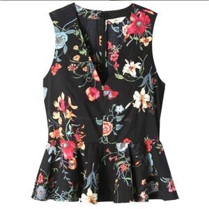 🆕Rebecca Taylor Meadow Floral V-Neck Peplum Top
